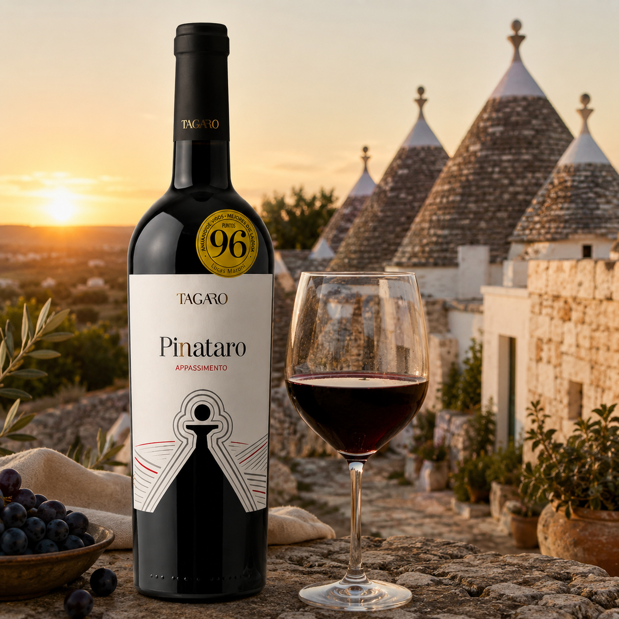 Vinho Tinto Italiano Appassimento Puglia IGP Tagaro Pinataro 2024 750ml